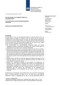 BuRO Advies over Evaluatie Wet dieren