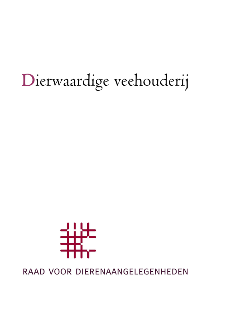 Zienswijze Dierwaardige veehouderij