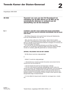 Voorstel van wet van het lid Ouwehand tot wijziging van de Wet dieren en de Wet op de economische delicten in verband met de afschaffing van de bio-industrie